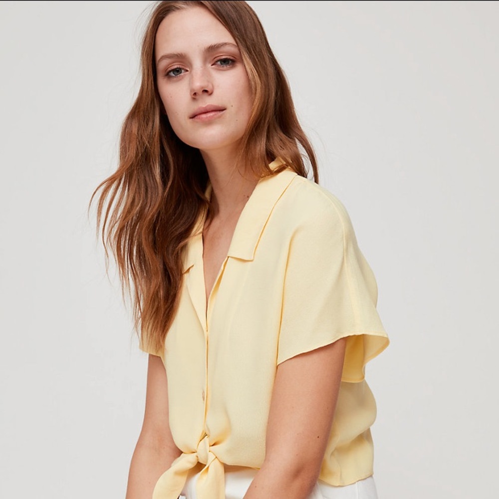 Aritzia - Wilfred Free - The tie front blouse